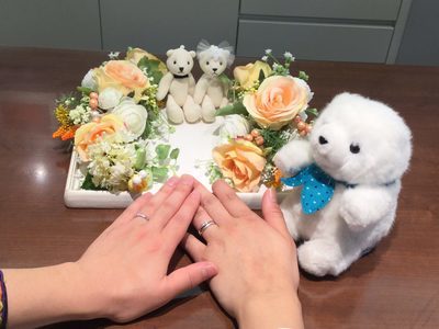 二人の想い満載の結婚指輪