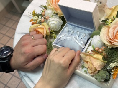「やっぱり素敵。これにして良かった。」♡彼女に全部合わせる、優しすぎる彼氏と選んだザ・エタニティの結婚指輪